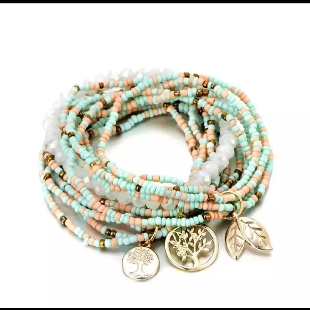 BOHO SEED BEADS MULTI LAYER BRACELET‎